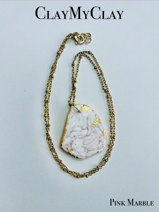 .NECKLACE - Pink Marble